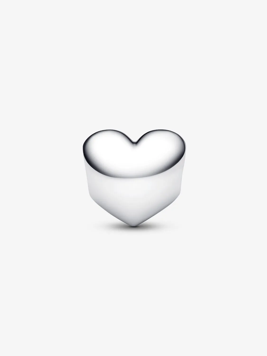 Engravable heart sterling silver charm with sea aqua blue crystal / 794161C03