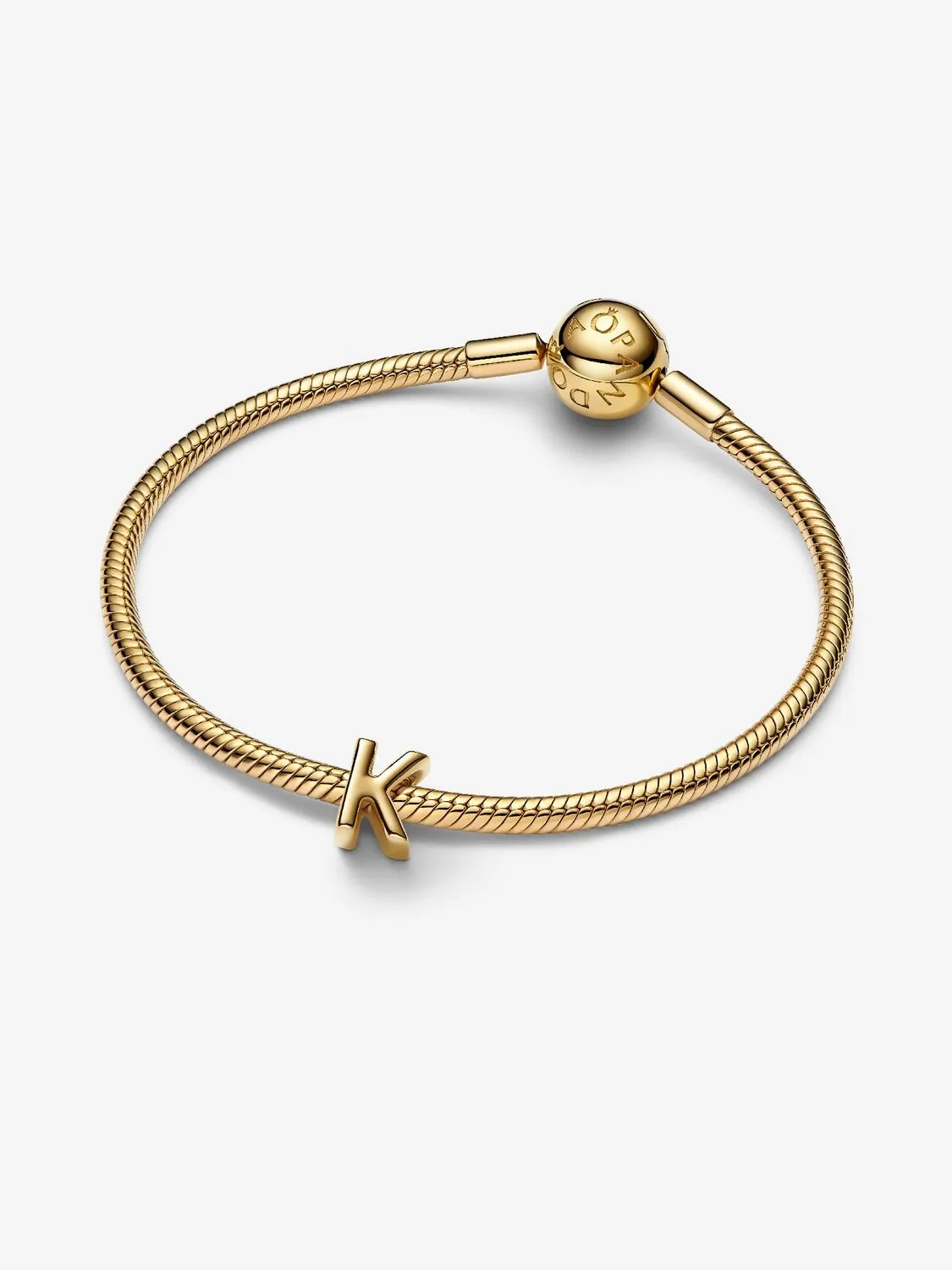 Letter K 14k gold-plated charm