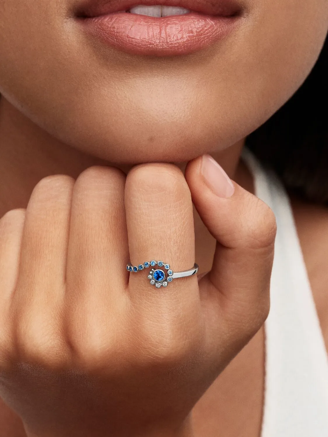 Disney Moana sterling silver ring with clear cubic