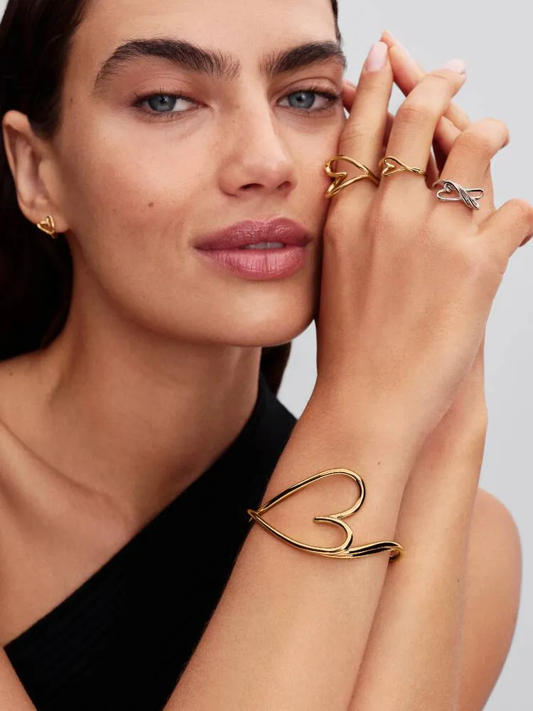 Heart 14k gold-plated ring/ 164361C00-56