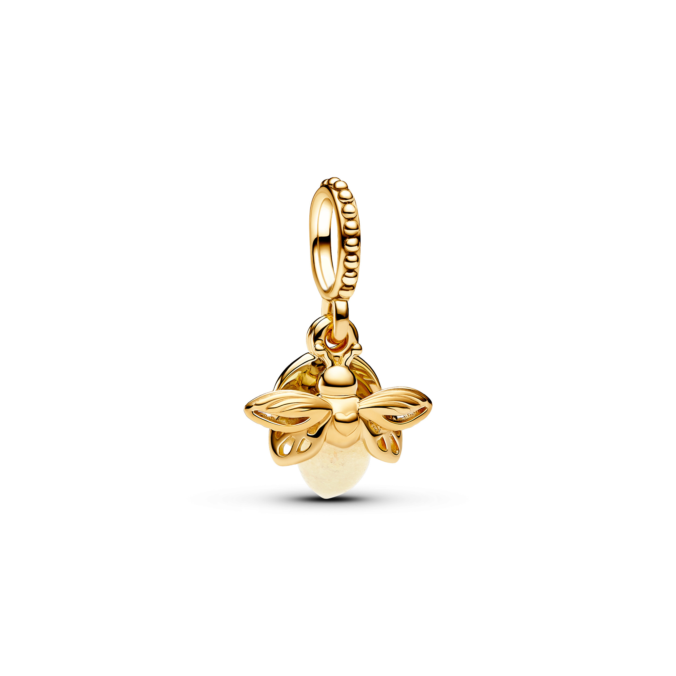 Firefly 14k gold-plated dangle with yellow photolu