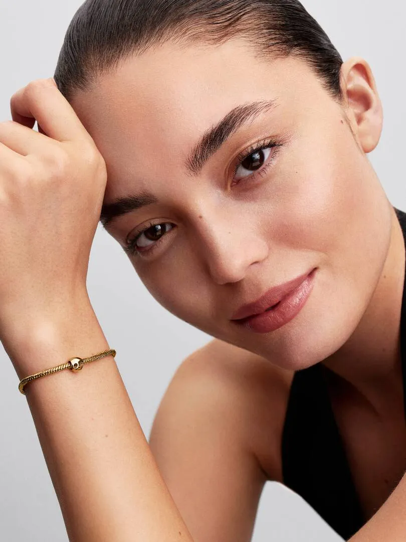 Skull 14k gold-plated mini charm/ 764518C00