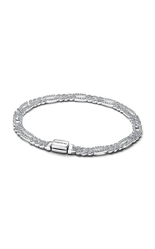 Heart cuban chain sterling silver bracelet with cl