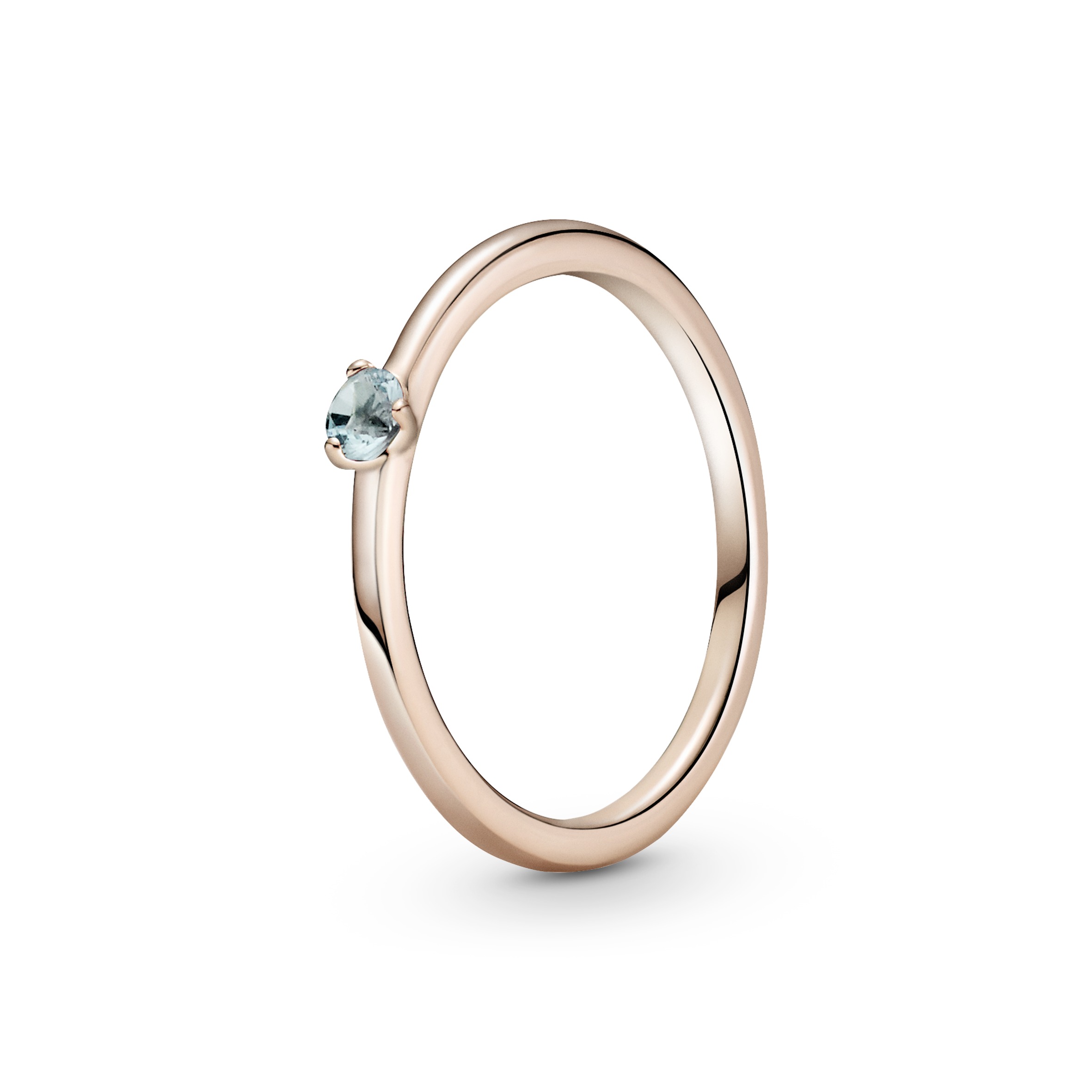 Pandora Rose ring with bleached aqua bluecrystal /189259C02-56
