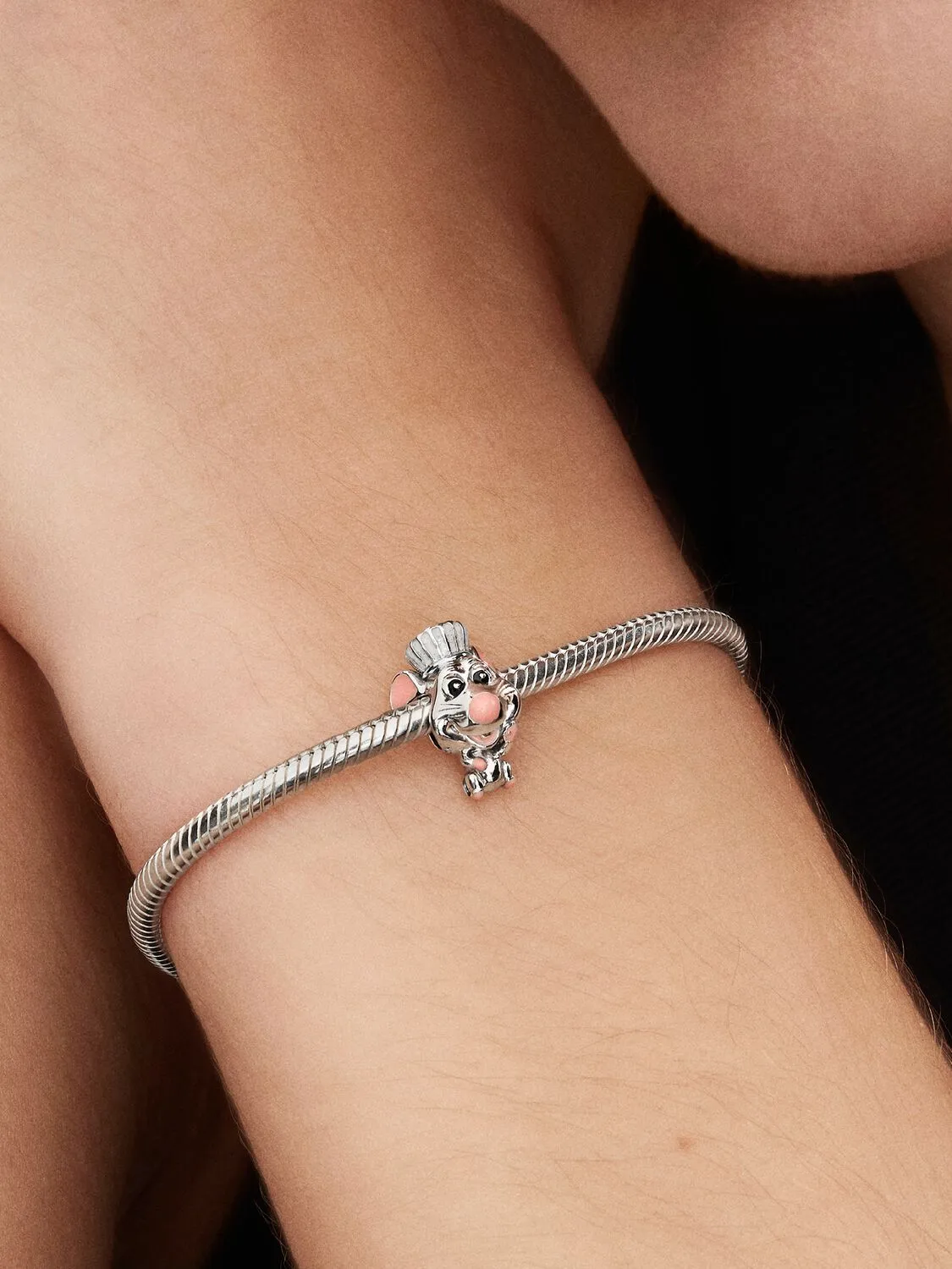 Disney Pixar Remy sterling silver charm with black