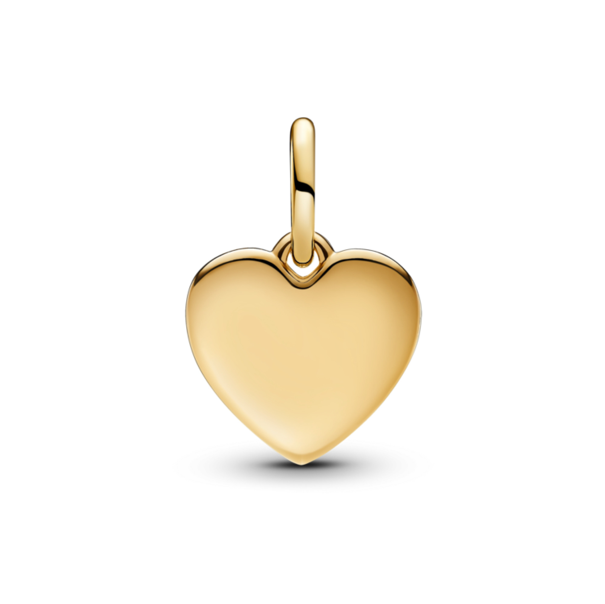 Engravable love heart 14k gold-plated dangle with clear cubic zirconia/ 763604C01