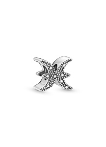 Pisces sterling silver charm with clear cubic zirconia/ 798426C01