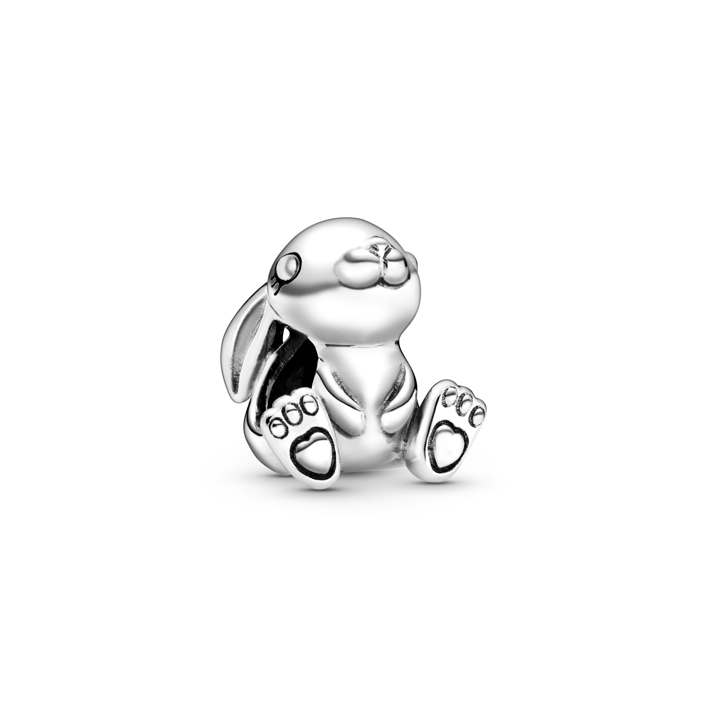 Rabbit sterling silver charm