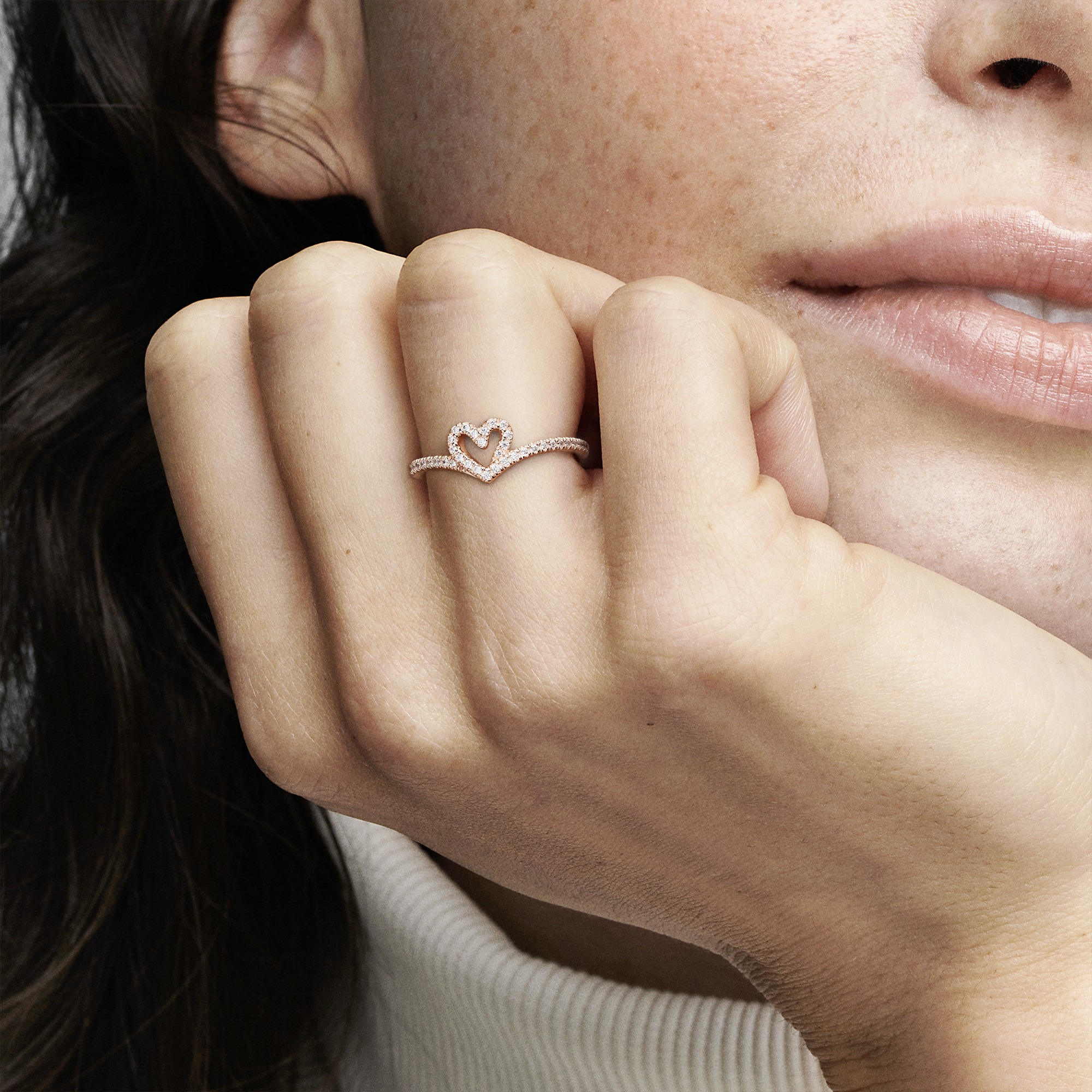 Timeless Rose Gold plated metal blend Ring / 189302C01-52