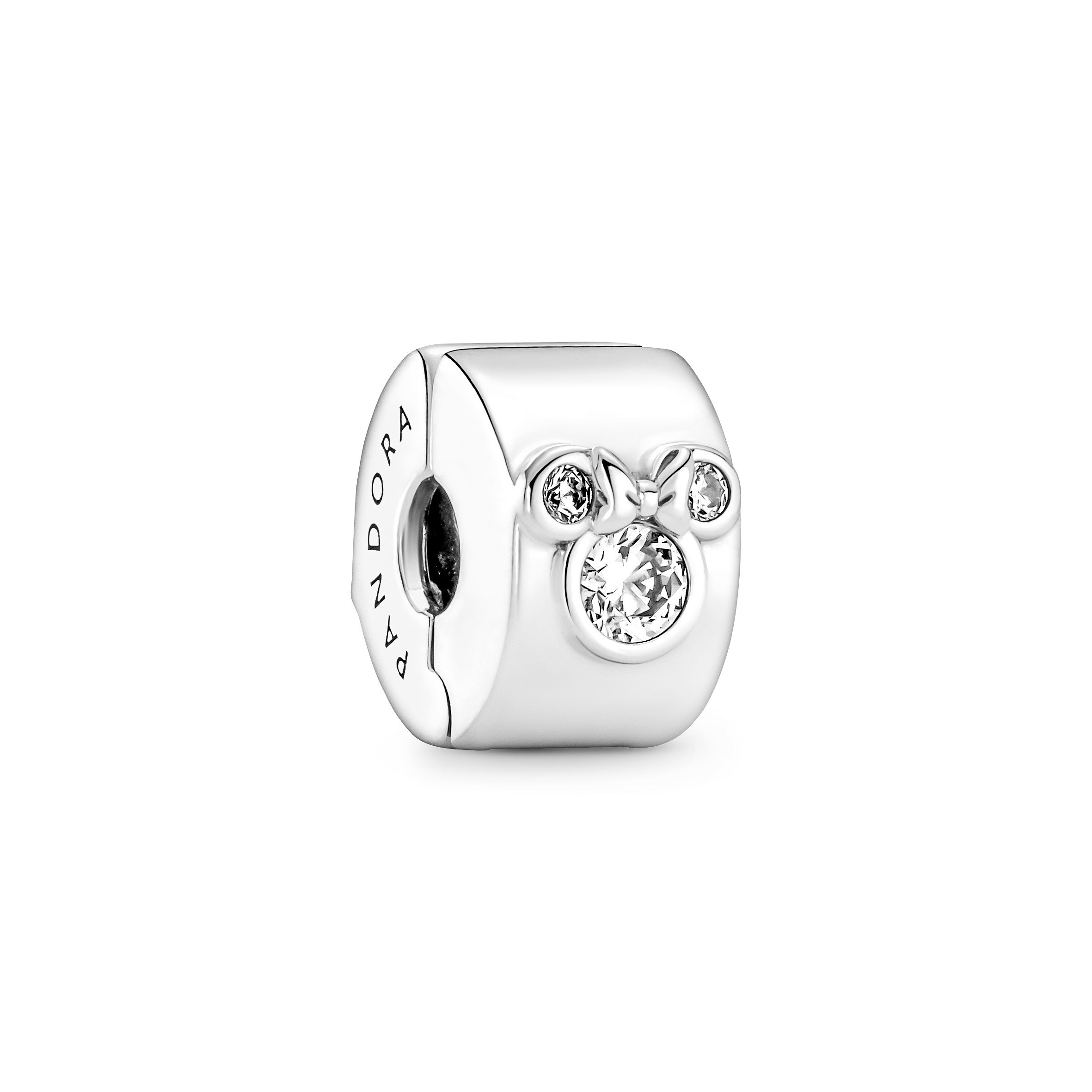 Disney Minnie and Mickey Mouse sterling silver clip with clear cubic zirconia/Серебряная клипса с чи