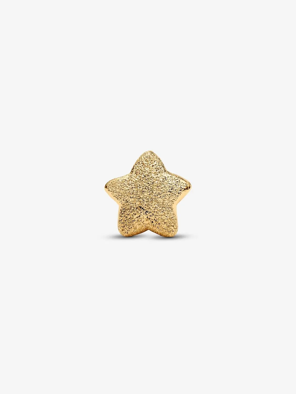 Textured star 14k gold-plated mini charm / 764050C00