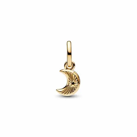 Moon 14k gold-plated mini dangle with white bioresin man-made mother of pearl/ 764614C01