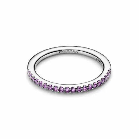 Sterling silver ring with fancy purple cubic zirconia/ 192999C04-52