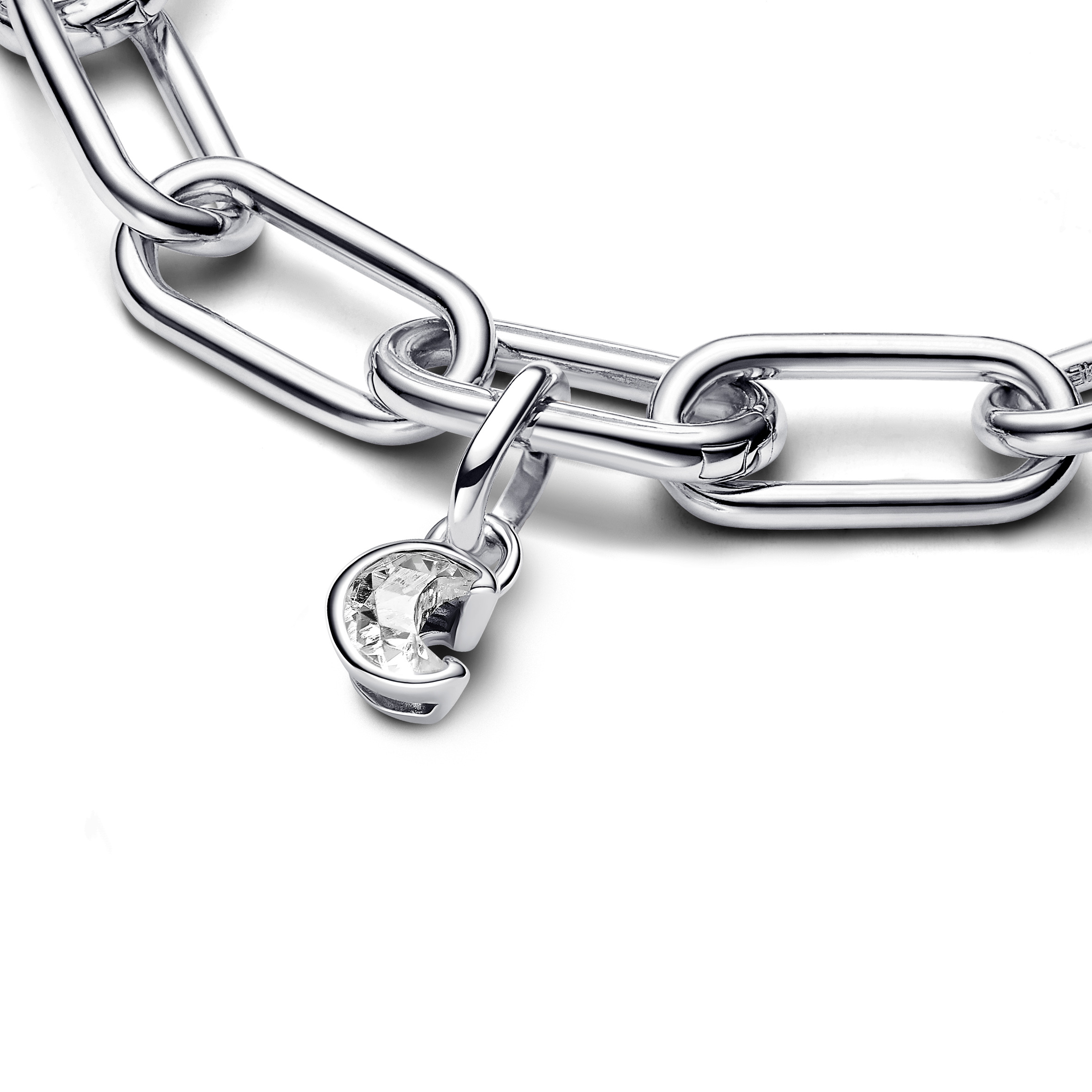 Moon sterling silver mini dangle with clear cubic zirconia/ 793364C01