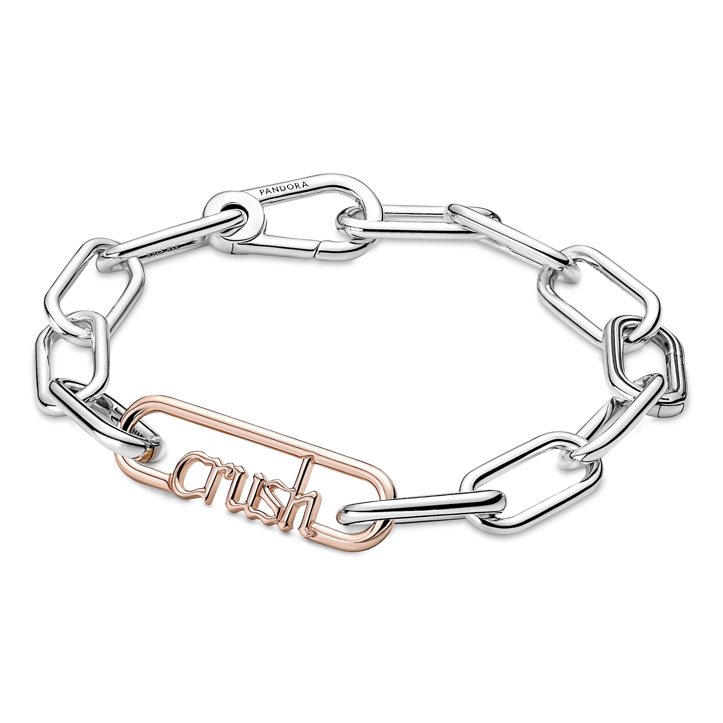 Crush script 14k rose gold-plated word link/Звено 
