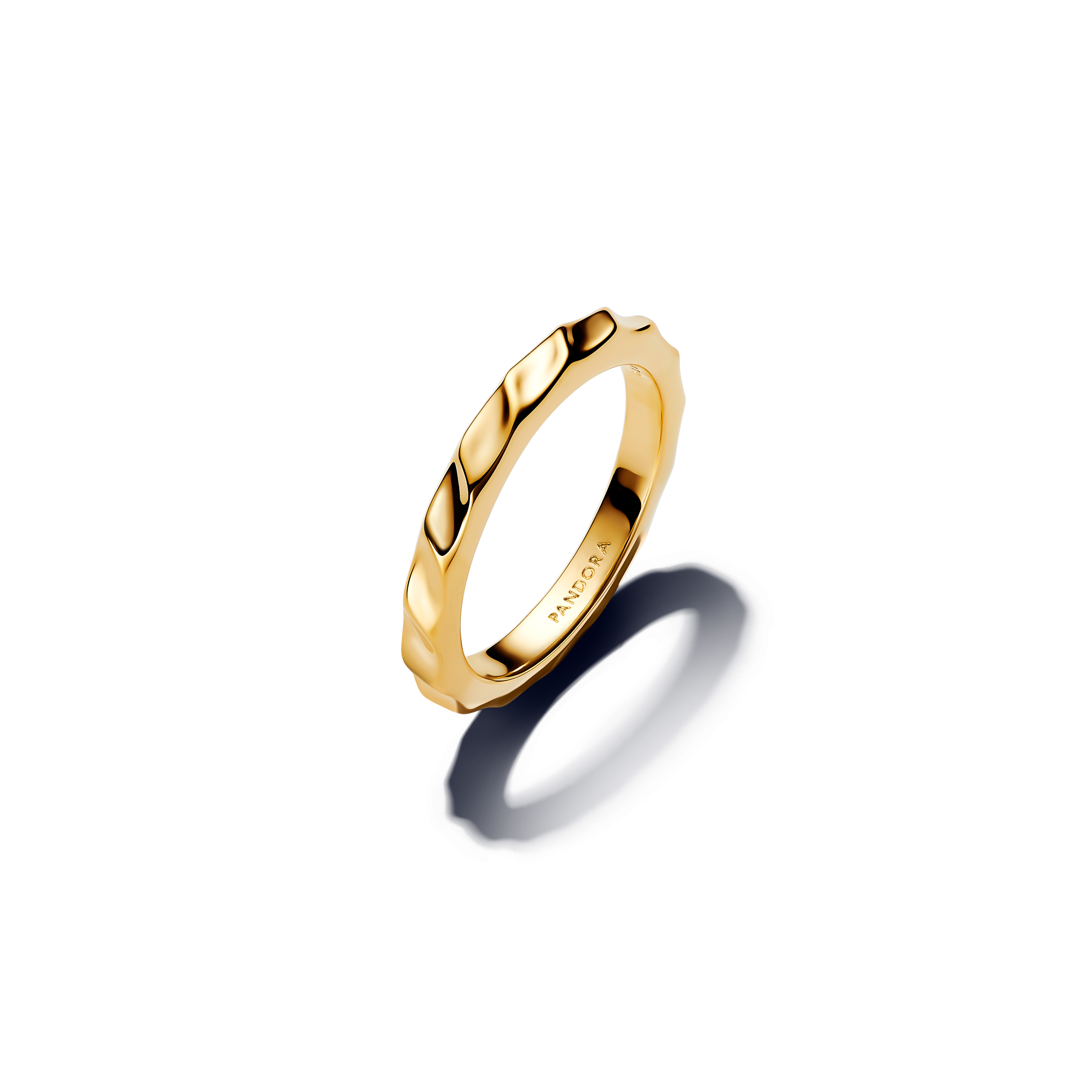 Rippled 14k gold-plated ring