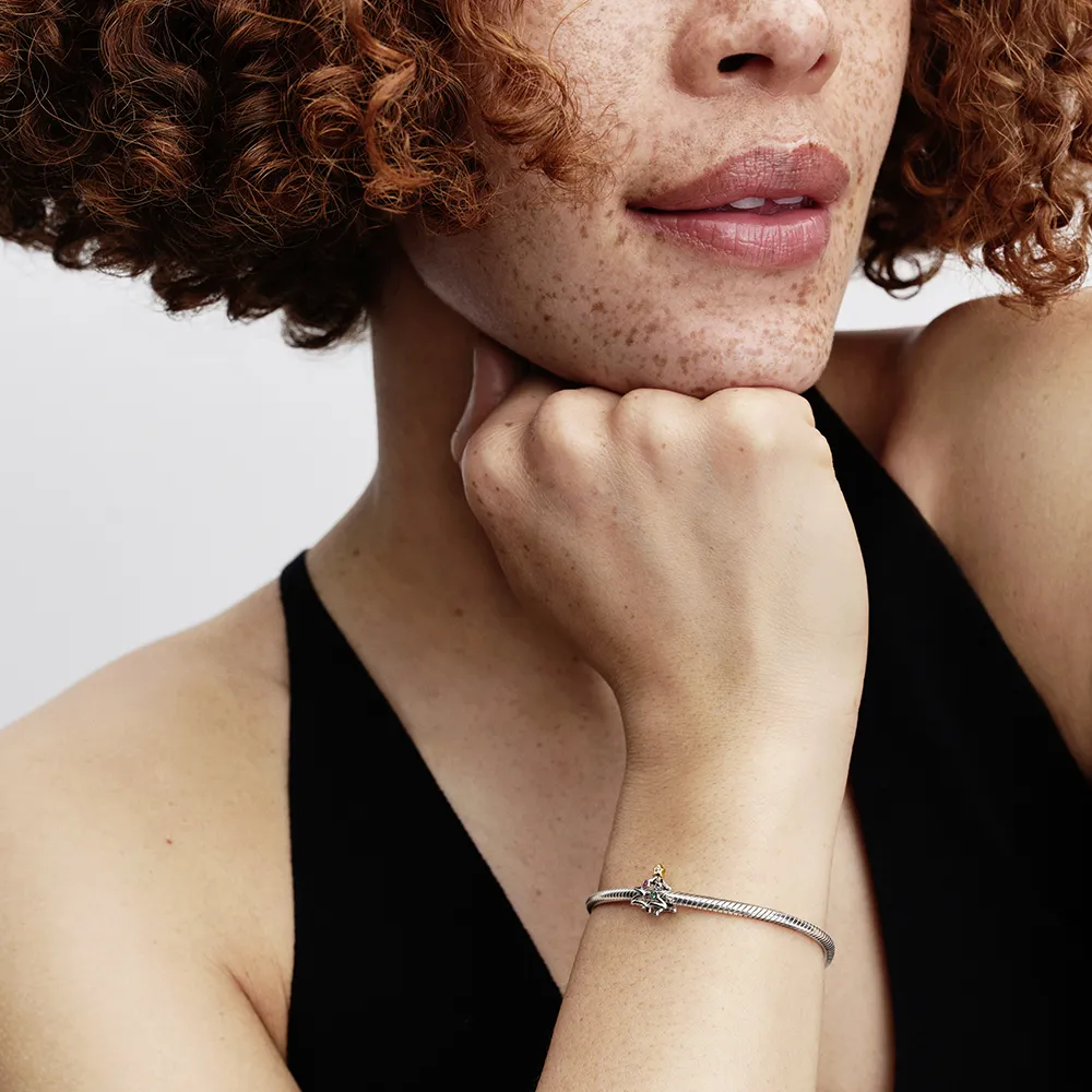 Christmas tree sterling silver and 14k gold-plated