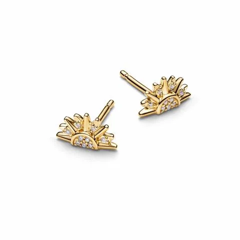Sunrise 14k gold-plated stud earrings with clear cubic zirconia/ 264627C01