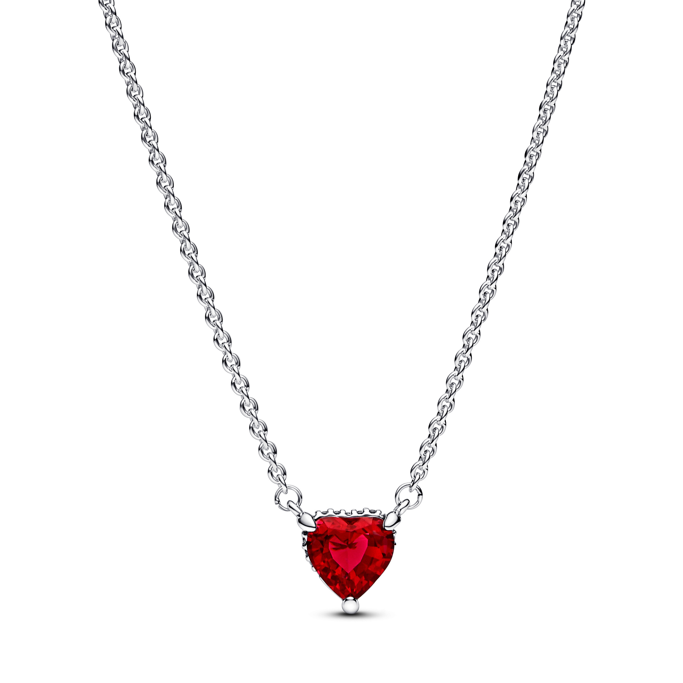 Heart sterling silver collier with cherries jubile