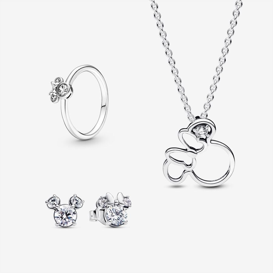 Disney Mickey Mouse and Minnie Mouse Sparkling Jewelry Set 2
