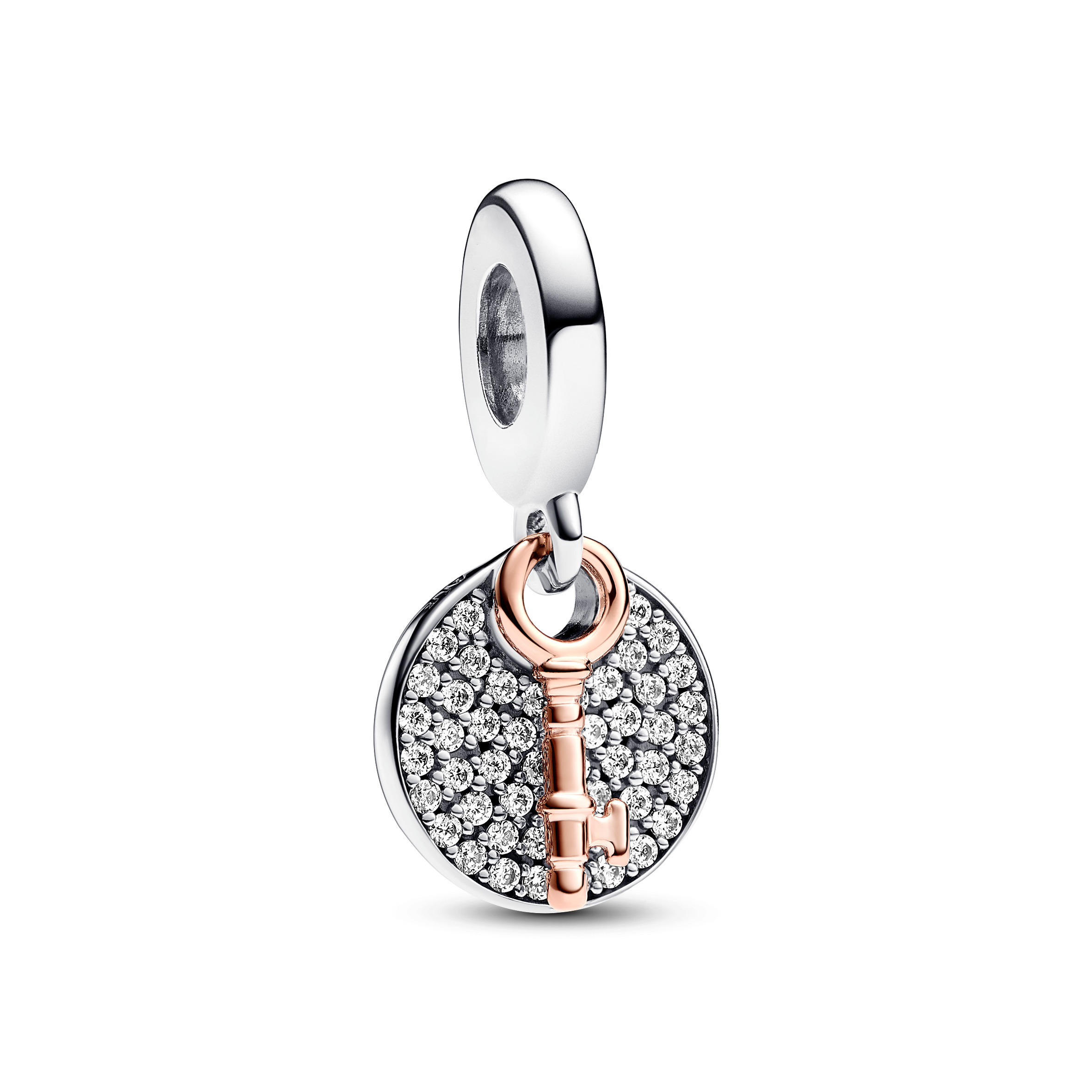 Key sterling silver and 14k rose gold-plated doubl