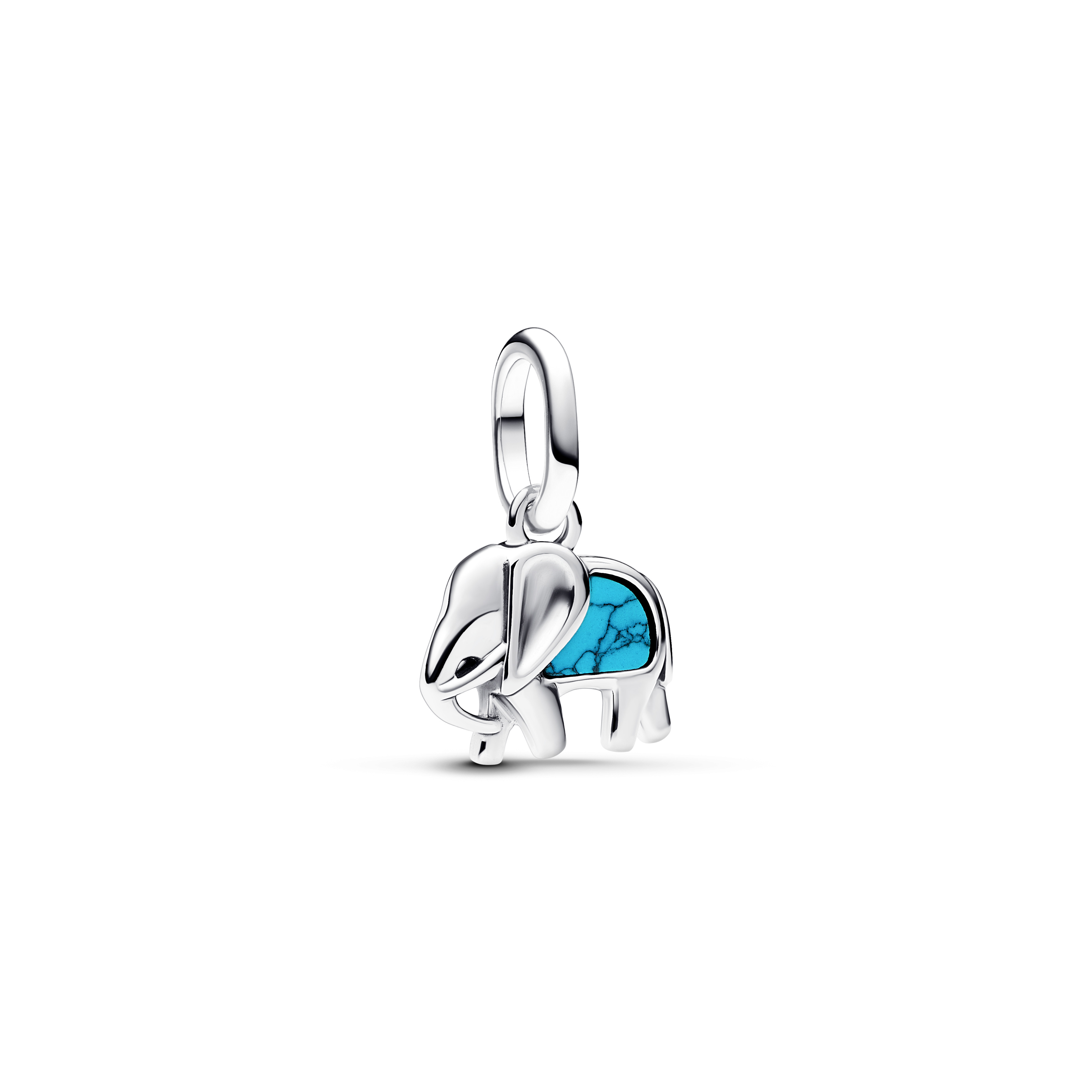 Elephant sterling silver mini dangle with imitatio