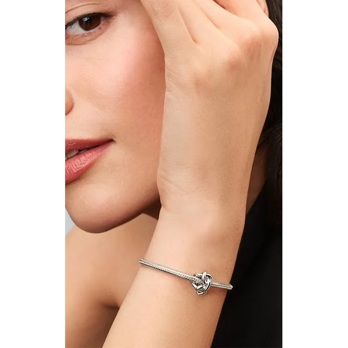 Infinity knot sterling silver charm