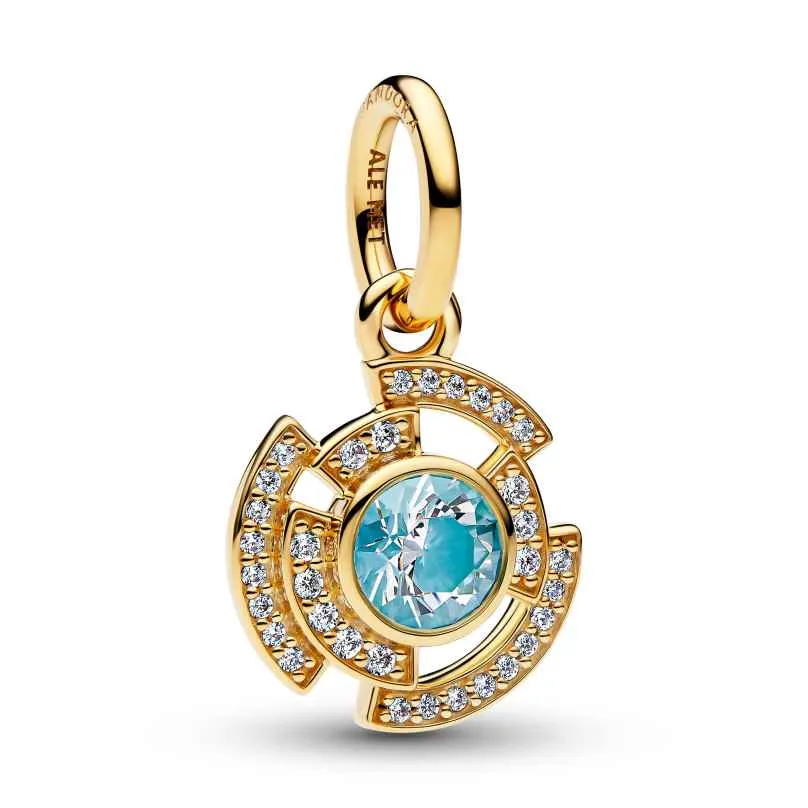 Marvel Iron Man 14k gold-plated dangle with clear 