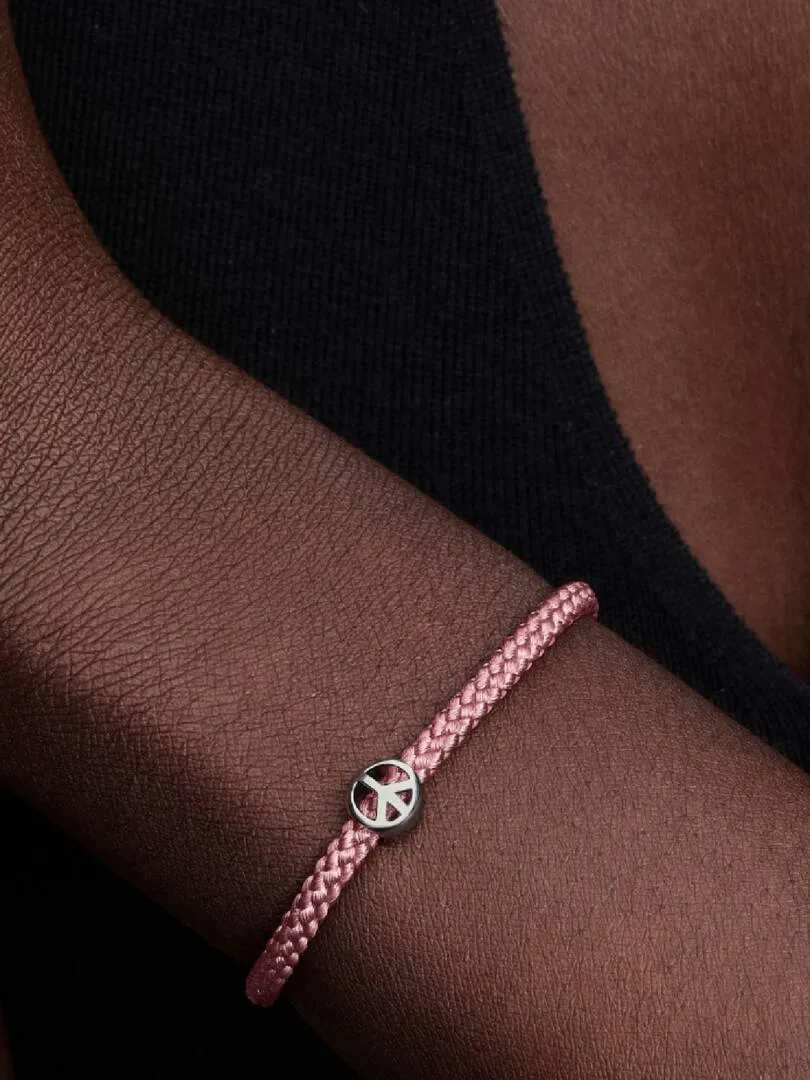 Peace symbol sterling silver mini charm