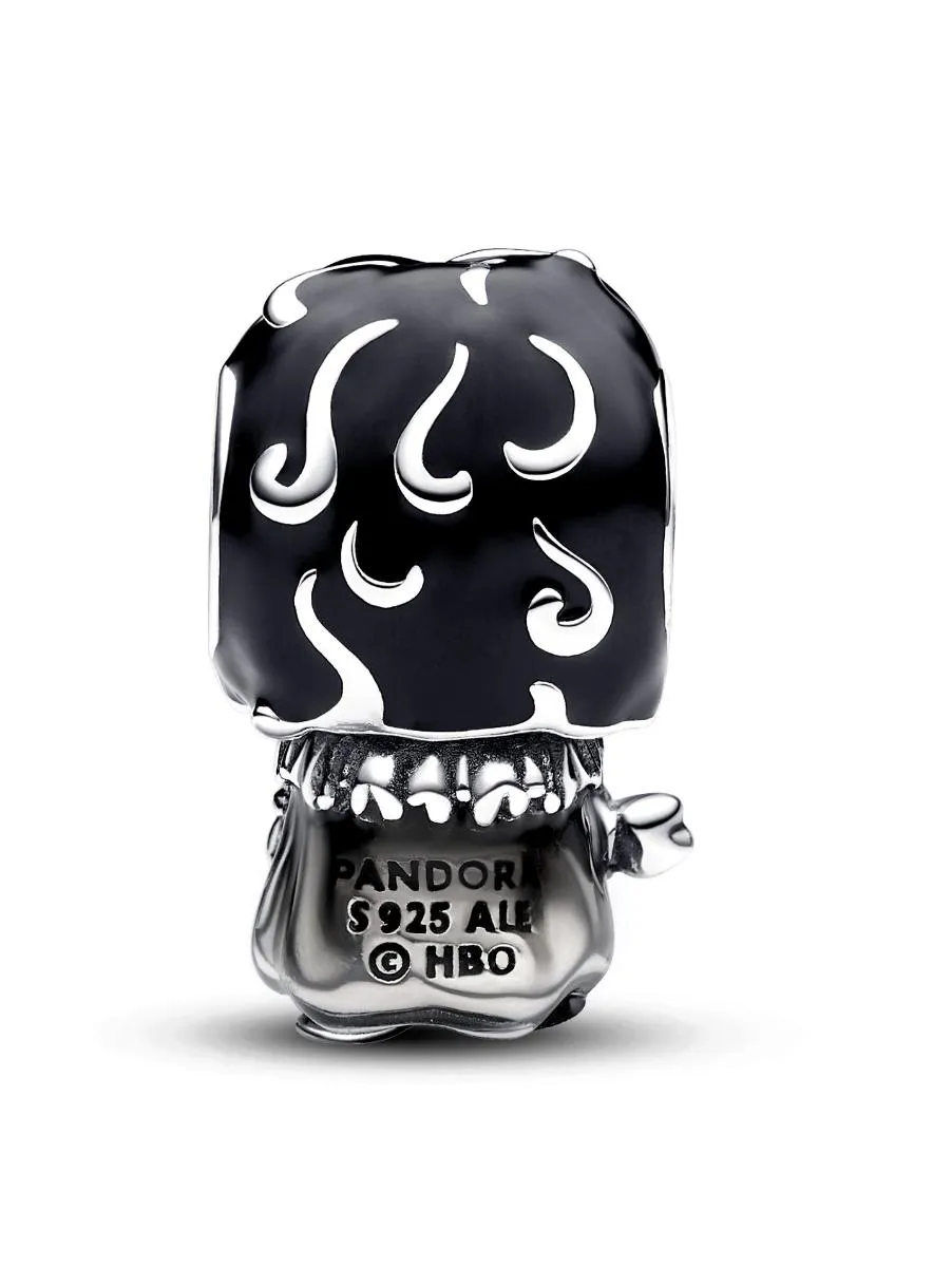 Game of Thrones Jon Snow sterling silver charm with black and transparent grey enamel/ 793137C01