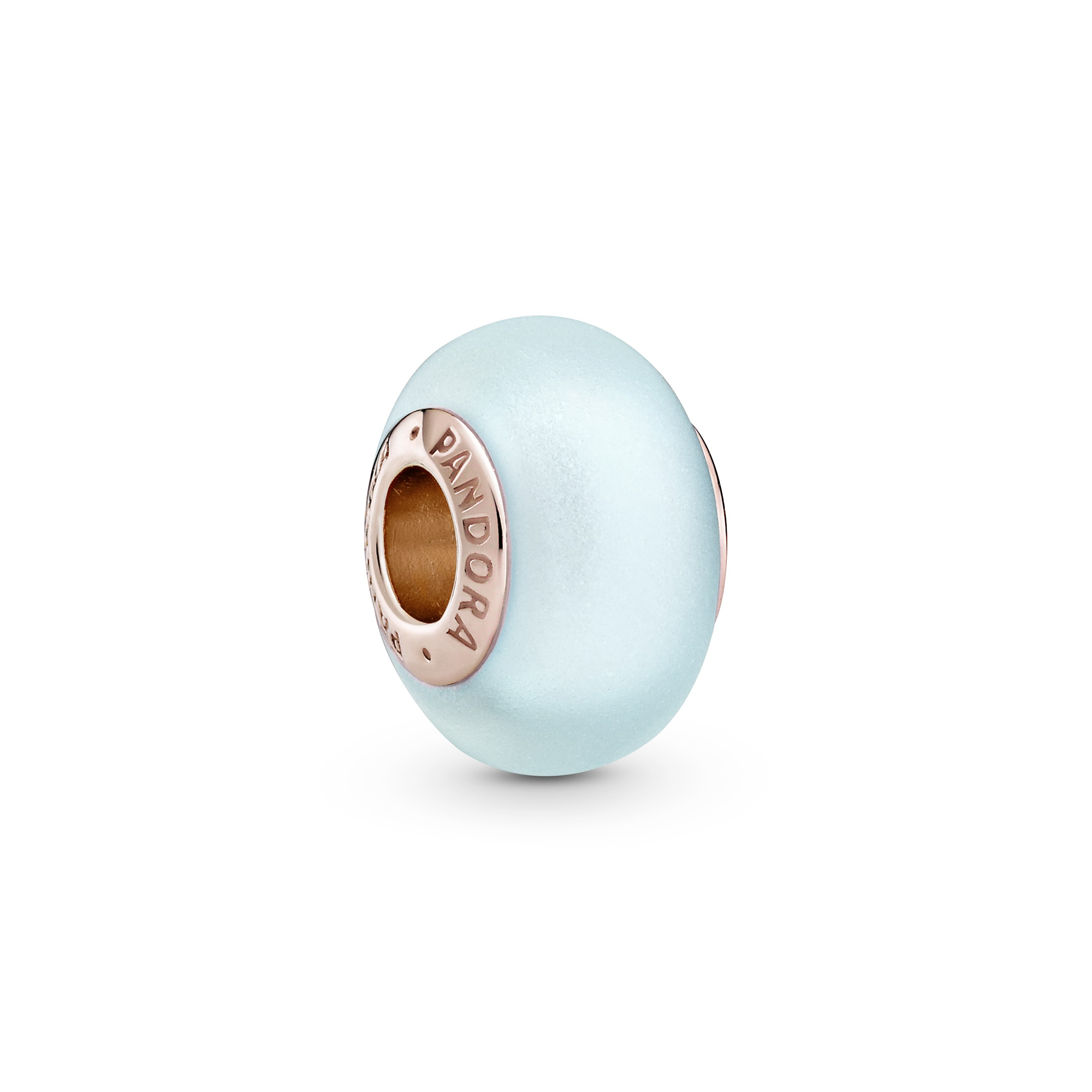 Pandora Rose charm with frosted blueMurano glass /789420C00