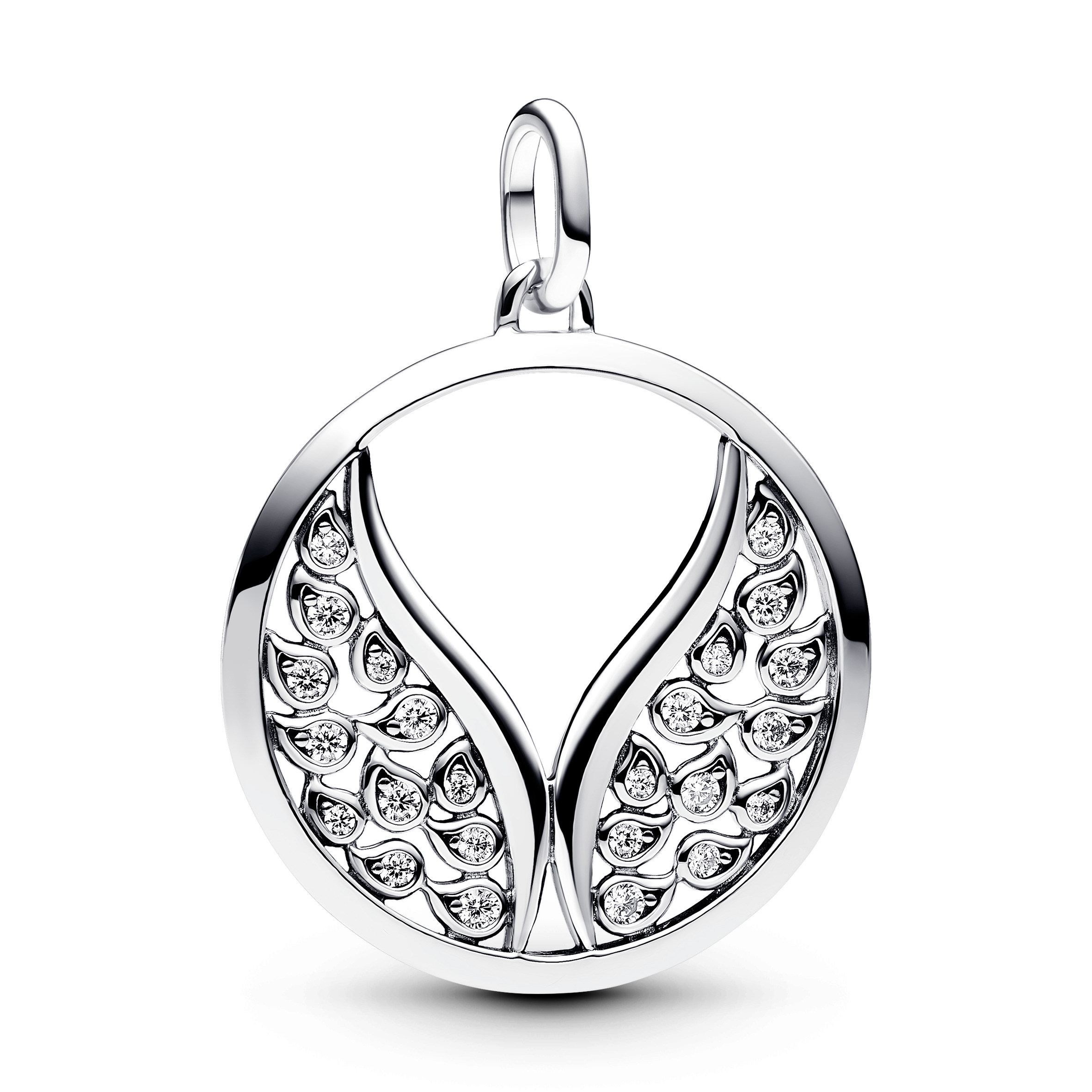 Wings sterling silver medallion with clear cubic zirconia/ 793371C01