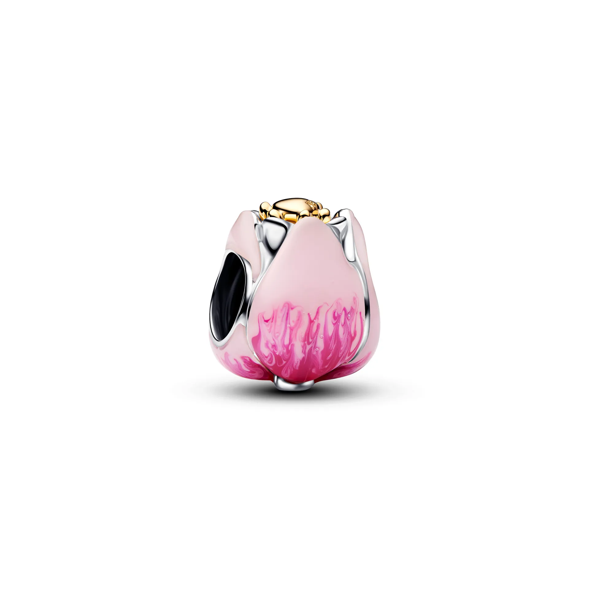 Tulip sterling silver and 14k gold-plated charm wi