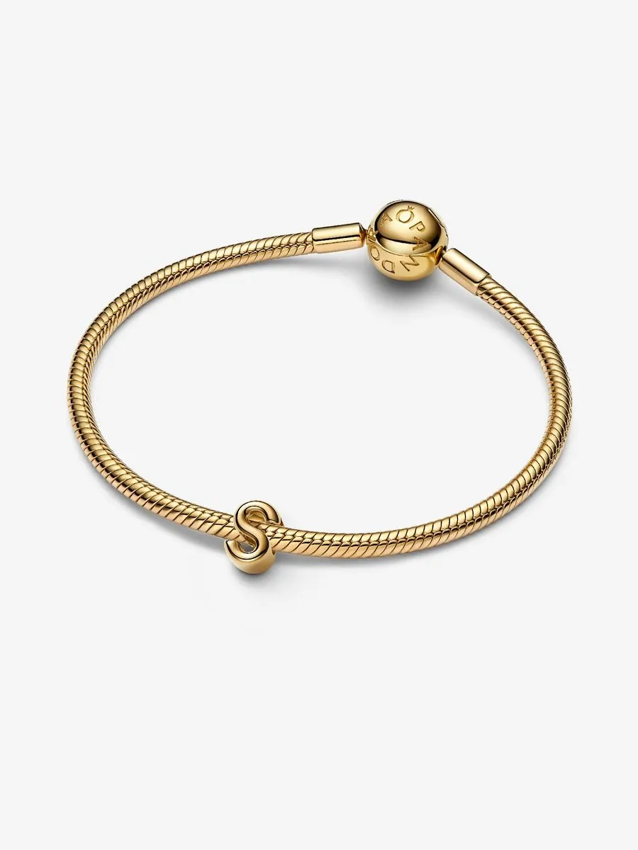 Letter S 14k gold-plated charm