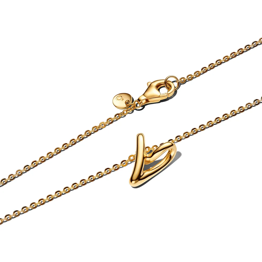 Heart 14k gold-plated collier