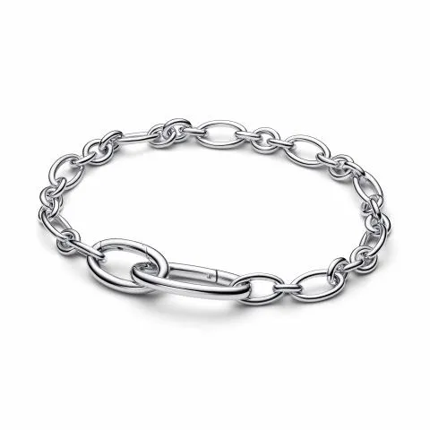 Sterling silver oval link bracelet