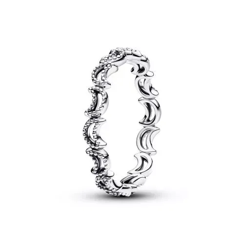 Moon sterling silver ring