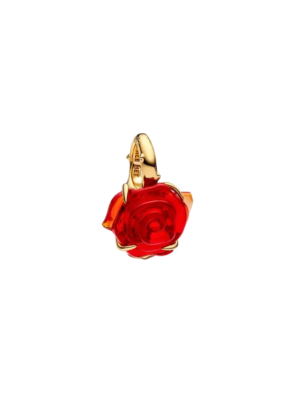 Disney Beauty and The Beast rose 14k gold-plated d