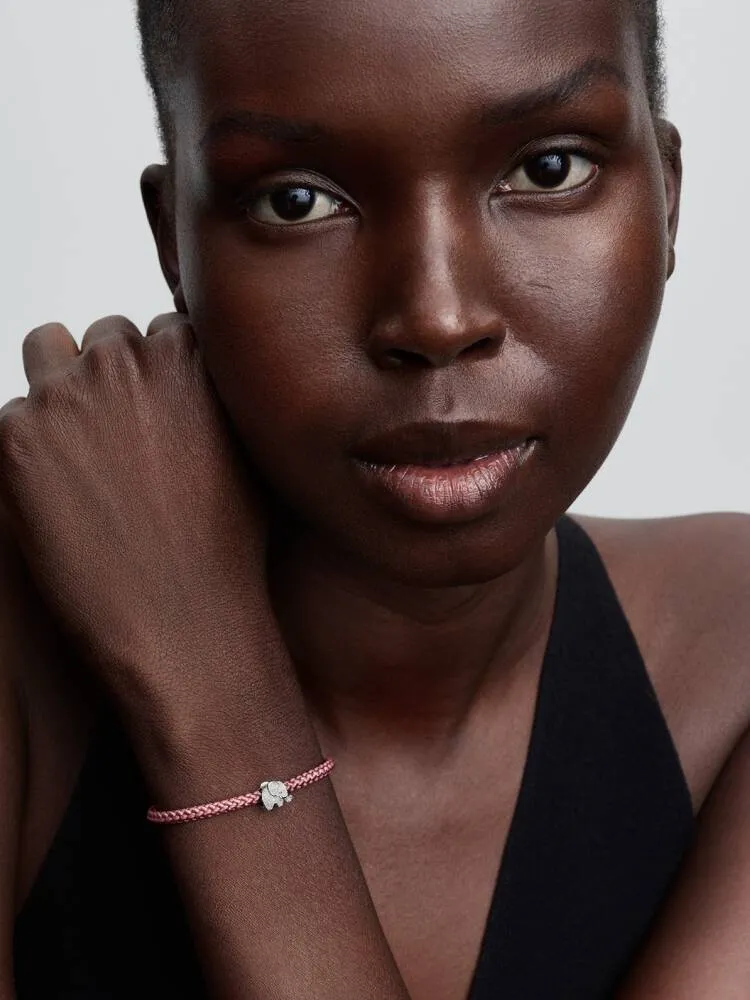 Textured elephant sterling silver mini charm/ 794528C00