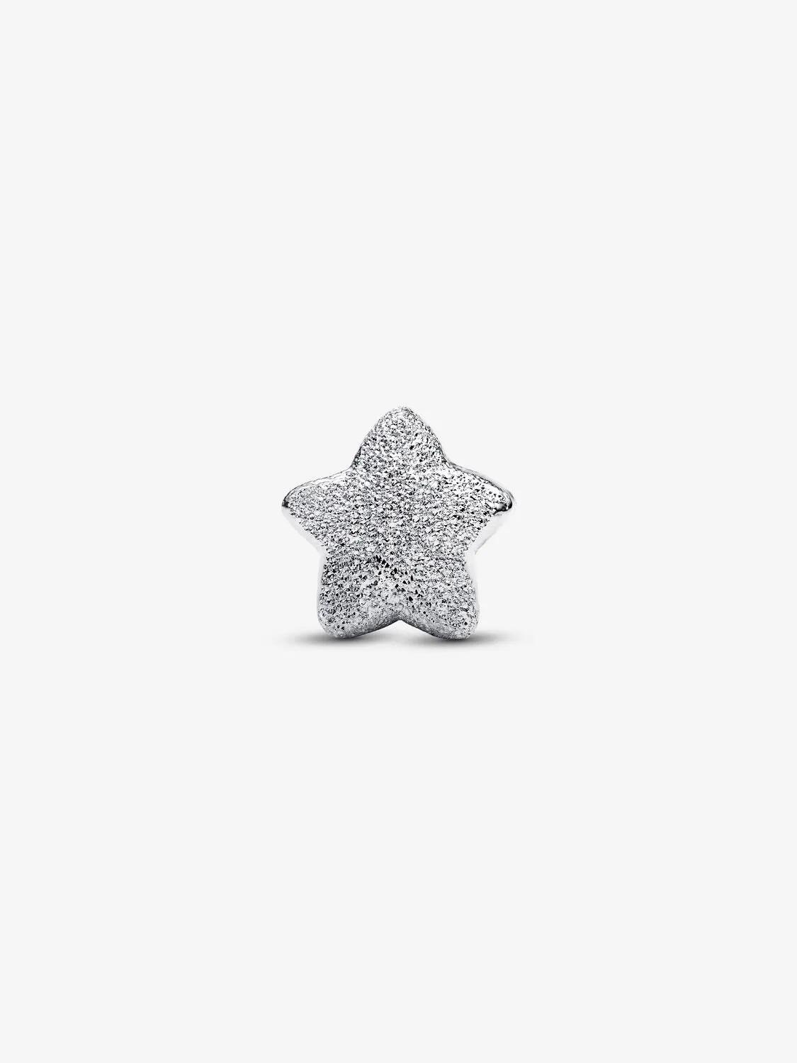 Textured star sterling silver mini charm / 794050C00