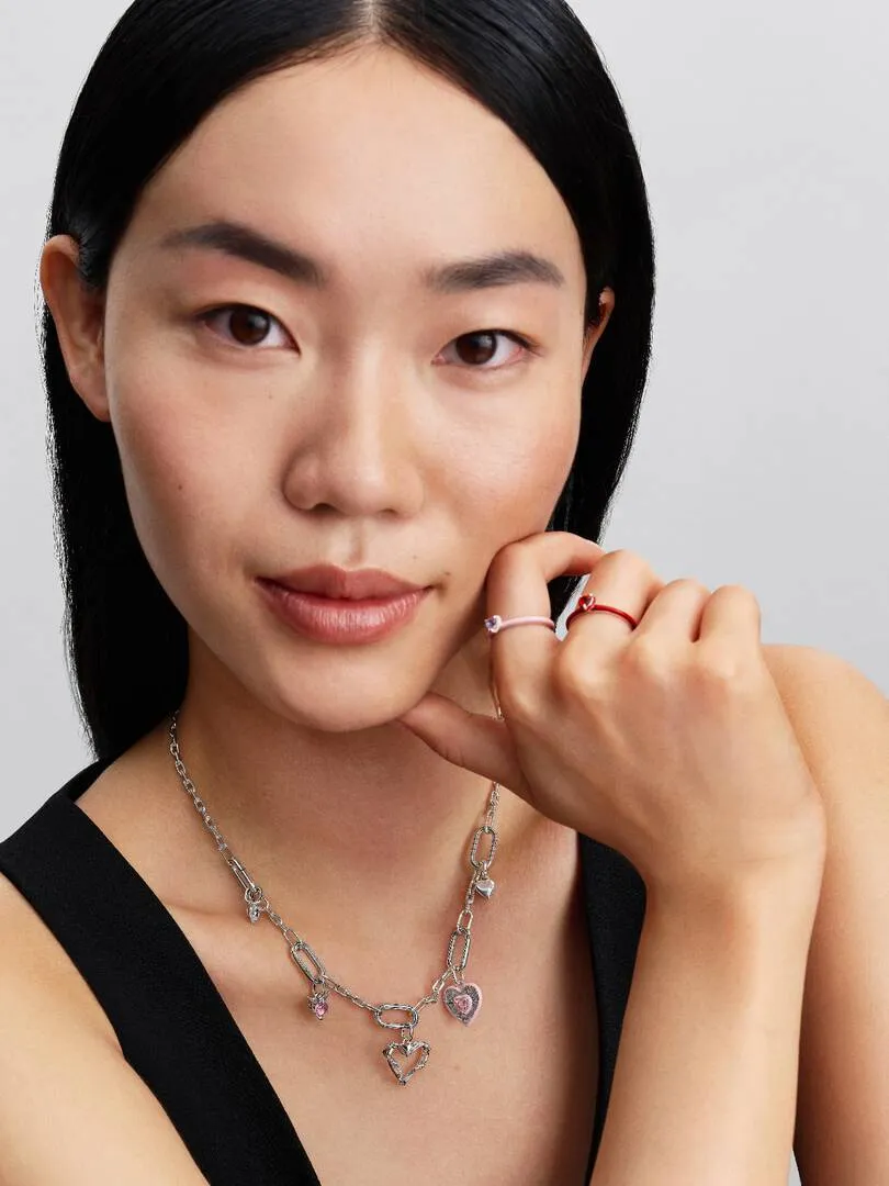 Asymmetric heart sterling silver mini dangle/ 793691C00