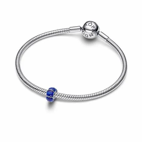 Maritime sterling silver spacer with imitation lapis lazuli/ 794693C01