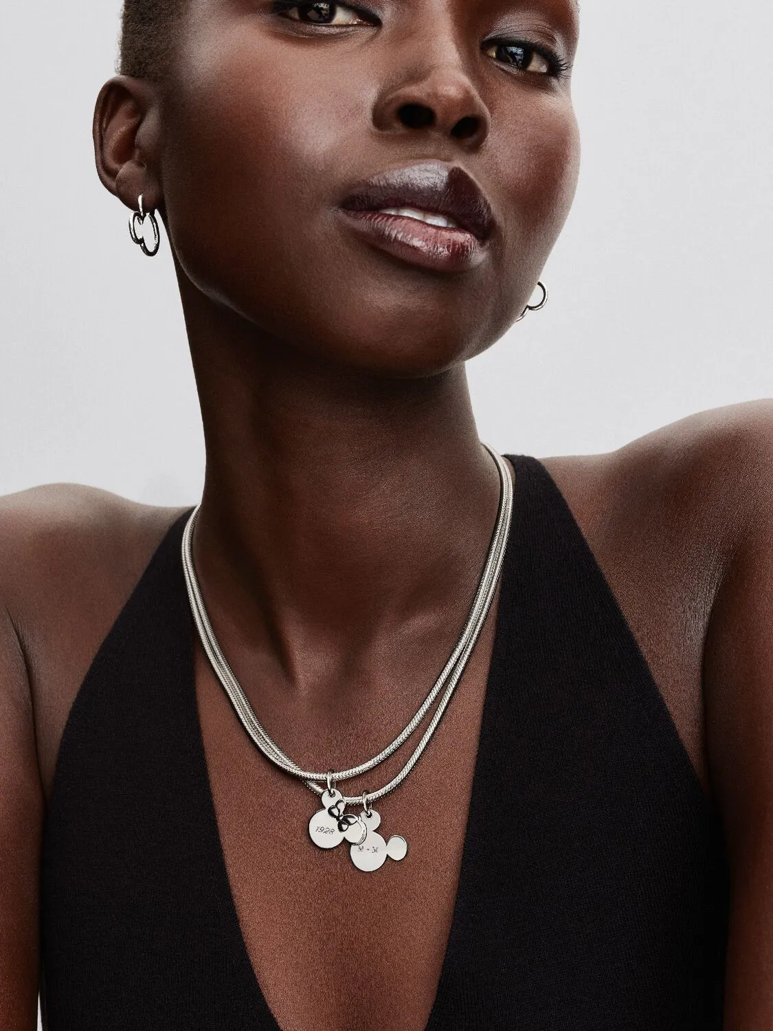 Disney engravable Minnie Mouse sterling silver dangle / 793993C00