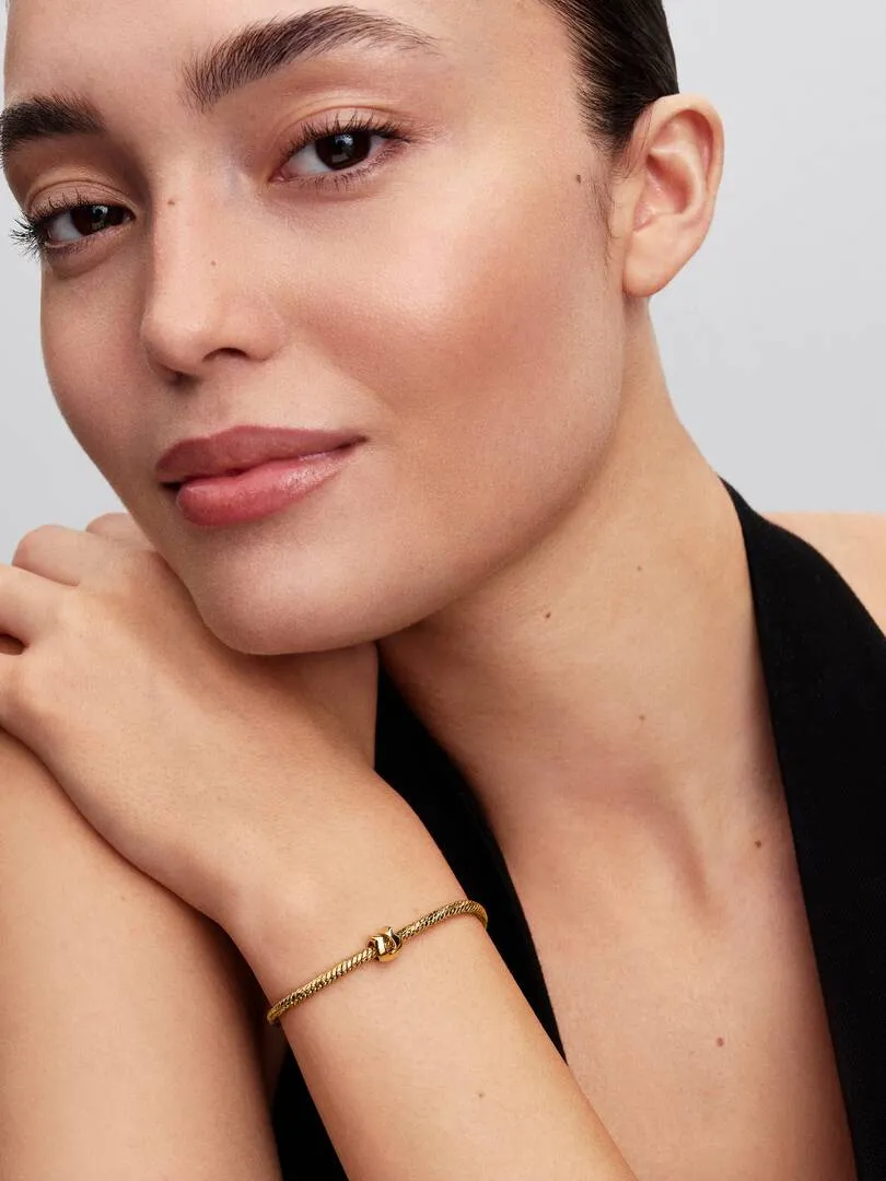 Horse shoe 14k gold-plated mini charm