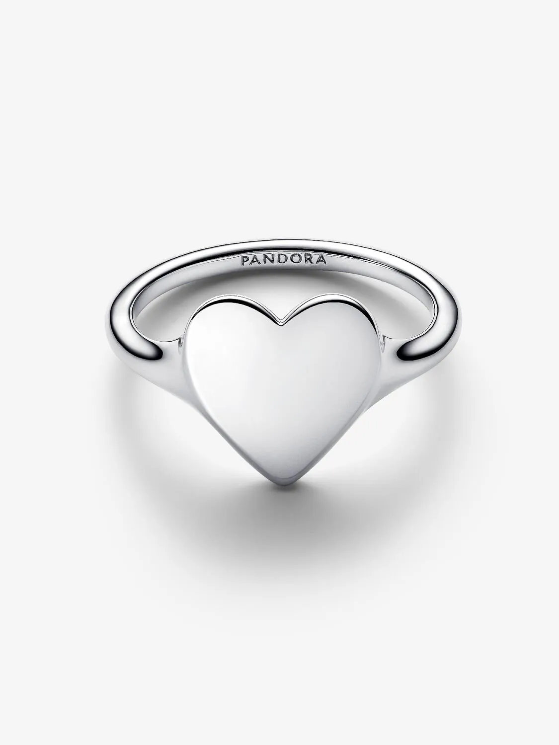 Engravable heart sterling silver ring / 193988C00-50