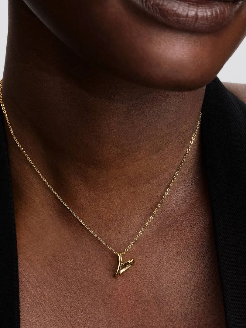 Heart 14k gold-plated collier/ 364360C00-45