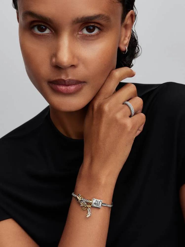 Disney Snow White apple sterling silver and 14k gold-plated charm with 0.012 ct TW G-I VS+ round brilliant very good cut lab-grown diamond / 764384C01