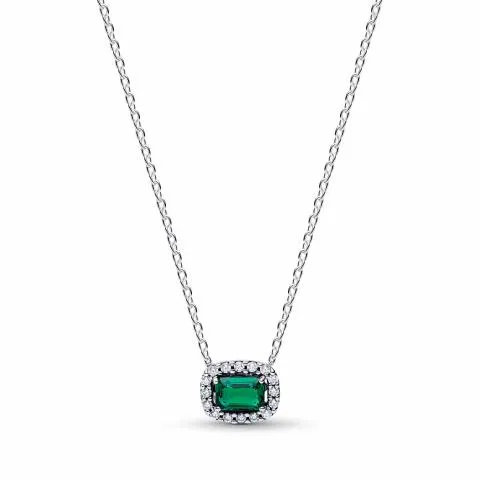 Sterling silver collier with royal green crystal a