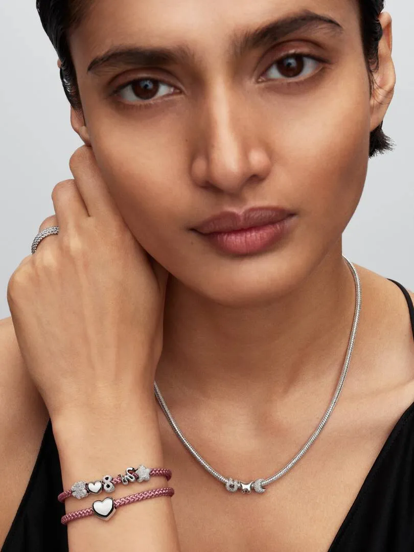 Textured infinity sterling silver mini charm/ 794523C00