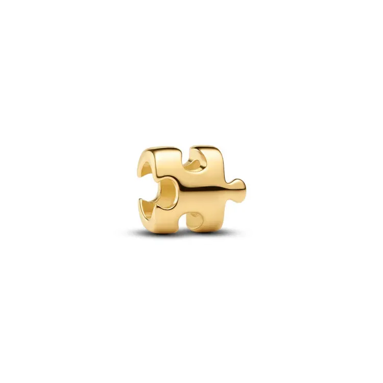 Puzzle 14k gold-plated mini charm